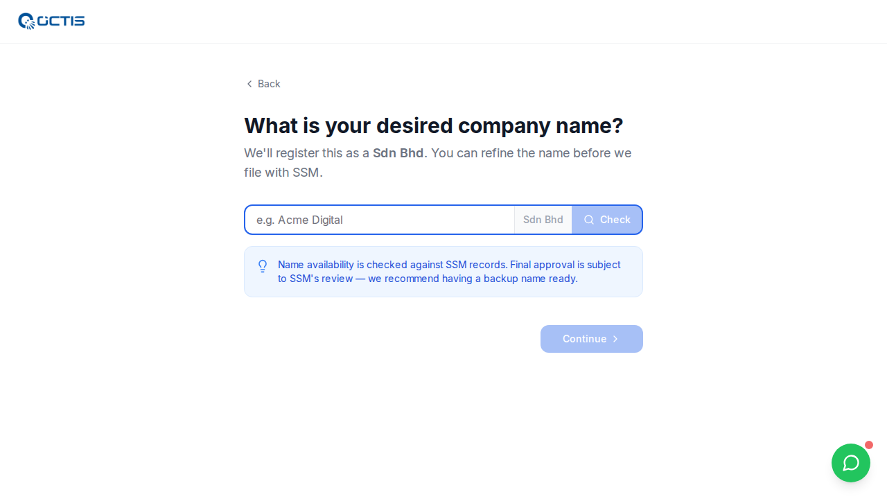 Step 2: Start a 2nd incorporation