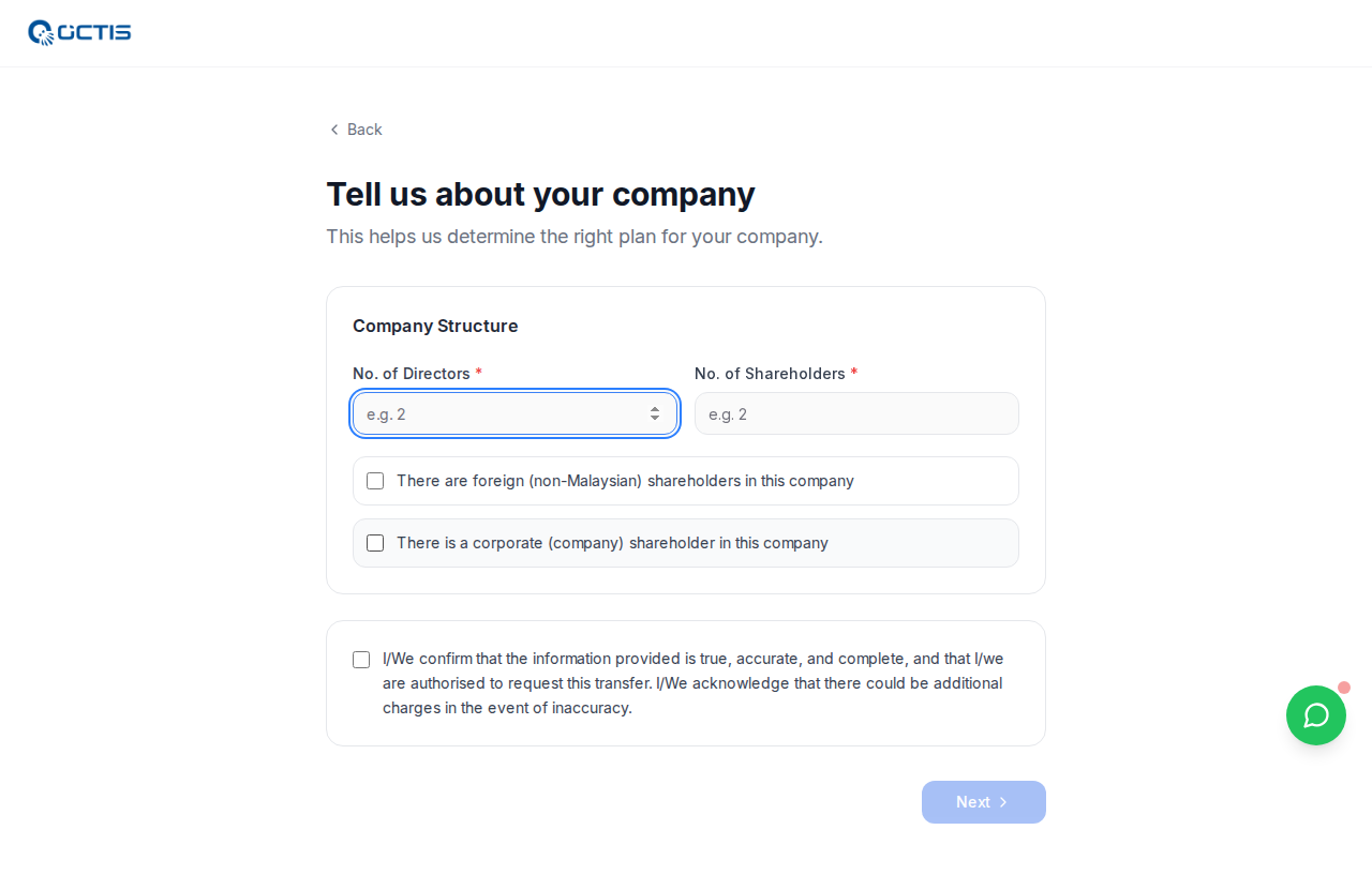 Step 2: Choose transfer