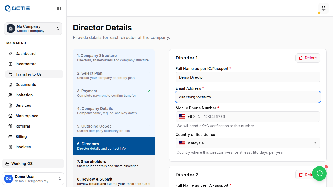 Step 10: Directors